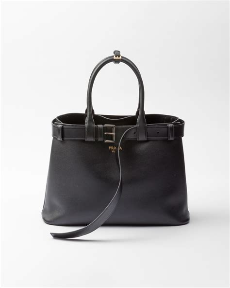 prada buckle leather otte|Black Large Leather Tote Bag .